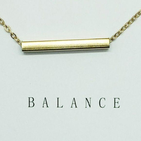 3/$15 - Minimalist Balance Bar Pendant Necklace - Picture 3 of 4